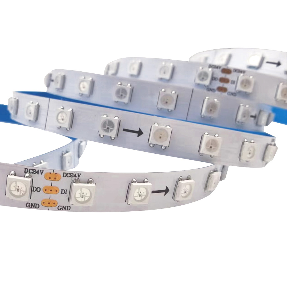 DC24V WS2811 Addressable RGB LED Strip Lights - SMD5050 360LEDs 16.4Ft